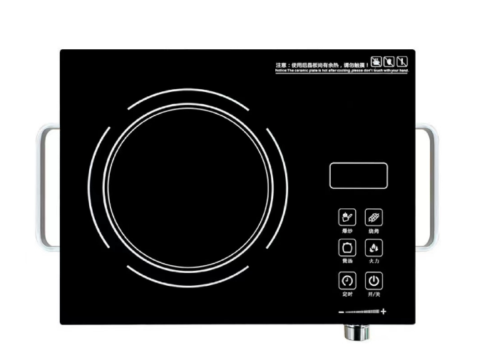 Black single burner electric ceramic stove