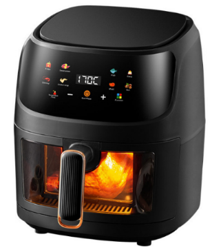 8L air fryer
(LCD touch screen + viewing window)
